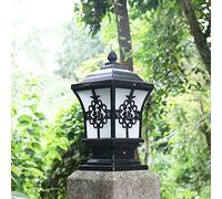 Lámpara de pared de valla de estilo retro, faros de columna de poste al aire libre impermeables, luces de jardín para balcón de villa, luces de puerta antioxidantes para exteriores, puerta E27