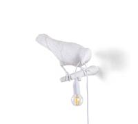 Lámpara de pared decorativa de exterior SELETTI Bird Lamp, derecha, blanca