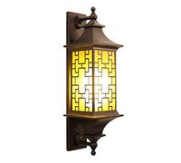 Lámpara de Pared Exterior Baska Garden, Aplique de Cristal para Exteriores, Luminaria Vintage para Porche, Montaje en Pared, Luminarias Exteriores Impermeables para Puertas, Calles Y Balcones, Casquil