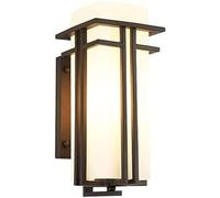 Lámpara de Pared Exterior Cuadrada con Casquillo E27, Resistente Alua, para Puertas, Parques Y Jardines. Farol de Estilo Retro Europeo.