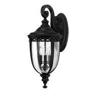 Lámpara De Pared Exterior Grande Negra H:62cm Rústica E14 IP44 Linterna Casa