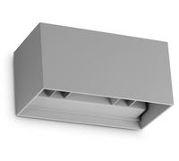 Lámpara de pared exterior LED Ideal Lux, 4000K, gris, IP54, modelo ATOM 366890