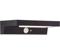 Lámpara de pared exterior solar LED BRILLIANT BARKER, con sensor de movimiento, 4W, 430 lúmenes, 4000K, plástico, color
