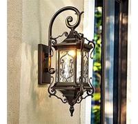 Lámpara de Pared Exterior Victoriana Elegante con Cuello de Cisne Dorado, Luminarias Exteriores de Cristal Impermeables, Farol para Porche./un Color/63 cm X 30 cm