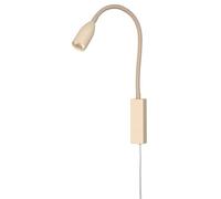 FISCHER & HONSEL Aplique de pared LED Sten, color arena, altura 61 cm Control por gestos