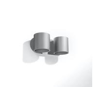 Lámpara de pared gris Aplique 2 Orbis