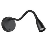 Lámpara de pared LED EGLO Olivandino 1, lámpara de lectura tipo cuello de cisne para montaje en pared, lámpara de noche con interruptor y función de carga USB, aplique para dormitorio, luz blanca cáli