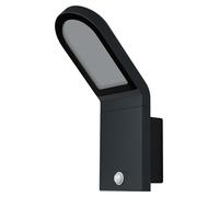 Endura Style Aplique exterior LED con sensor Wall (12 W, L x An x Al: 16,8 x 10 x 27,3 cm, Gris oscuro, Blanco, Blanco cálido)