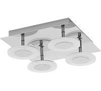 Lámpara de pared LED OSRAM SMART+ Matter Orbis, 300x300 mm, color plateado, 24W, 1500 lúmenes, temperatura de color ajustable de 3000 a 6500K, IP44 (apta para baño)