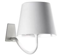 Lámpara de pared LED Poldina Bianca, recargable y con regulador de intensidad, con una autonomía de batería de hasta 12 horas