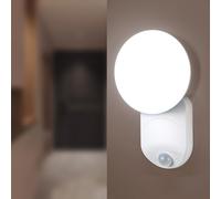 Lámpara de pared LED Recargable Sensor Movimiento con Mando a Distancia, Luz con Detector Movimiento a pilas, 3 Temperaturas, Aplique Regulable para Pasillo Escalera Sótano Aseo Baño Garaje Balcón