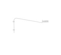 Lámpara De Pared Led Zafferano Super O Con Brazo Blanco Recargable Y Regulable