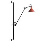 Lámpara de Pared N214 en Negro Mate y Rojo