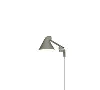 Lámpara de Pared NJP, Brazo Corto, Luz de 2700 K , Aluminio/ Gris