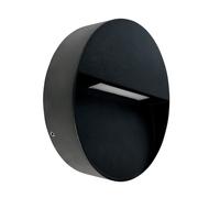 Aplique LED para exterior Pluto de Dyberg Larsen, negra, Ø 15 cm