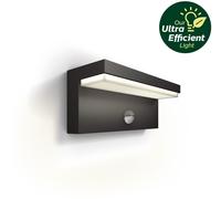 Philips Aplique de pared exterior Bustan – 3,8 W 4000K sensor de movimiento Antracita IP44
