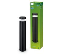 Lámpara de pared Philips Laven, 6W, luz exterior, color negro, metal, IP44, ideal para terraza o jardín, clase II