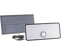 Lámpara de pared solar ChiliTec con sensor de movimiento IP44 | Panel solar externo, alcance de detección de 120° (5 metros), 3 modos de iluminación, foco solar