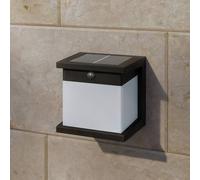 Lámpara de pared solar LED Diara de Philips, negra, con sensor, IP44
