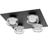Lámpara LED de techo OSRAM OR LAME, negra, 4 luces, CCT IP44