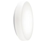 Lámpara de pared y techo Zafferano, de vidrio y metal, ø 500x120 mm, LED de 27.0 vatios, regulable con DALI2 y botón pulsador, 3000K, IP20, índice de reproducción cromática CRI 90, color blanco