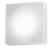 Lámpara de pared y techo Zafferano, de vidrio y metal, con dimensiones de 320x320x88 mm, LED de 16.0 vatios, regulable mediante DALI2 y con botón pulsador, color blanco mate