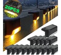 Lámpara de paso Solar LED blanca cálida, luces de jardín para exteriores, decoración de luz impermeable para balcón, Patio, escalera, valla