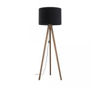 Lámpara de pie 16005 patas de madera pantalla negra