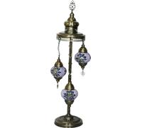 Lámpara de pie con diseño de mosaico oriental en color lila. Altura: 94 cm. Diámetro de la pantalla: 13,5 cm. Casquillo E14