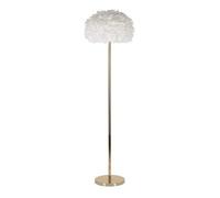 ProduceShop - Lámpara de pie de metal con pantalla decorativa Feathers Slim White