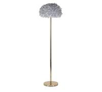 ProduceShop - Lámpara de pie de metal con pantalla decorativa Feathers Slim Gray