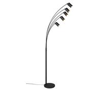 Trio Lighting Lámpara de pie Marley, negra, altura 200 cm, 5 luces, metal
