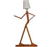 Lámpara de pie de madera con figura artística posable de Costway, lámpara de pie divertida, lámpara de esquina decorativa con forma humana y articulaciones ajustables, lámpara de lectura de estilo art