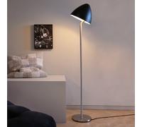 Lámpara de pie Dyberg Larsen Oulu, negro/acero, altura 128 cm