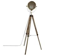 Atmosphera - Lámpara de pie trípode 'Ebor' de bronce - madera y acero A. 152 cm