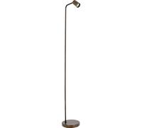 Eglo Lámpara de pie Rigomagno, iluminación de salón con foco giratorio, luz de metal en bronce cepillado, fuente de foco de lectura con casquillo GU10, 151 cm