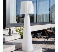 Lámpara de pie exterior inalámbrica - LUMISKY - LADY C110 - LED multicolor regulable - Pantalla ondulada - Control remoto - Altura: 110 cm