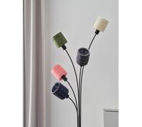 Lámpara de pie OSRAM de 5 luces, diseño "Decor Felt", con pantallas tejidas de fieltro y metal, casquillo E14, 1730 mm de altura. Ofrece cálidos efectos de luz gracias a las pantallas tejidas, es sost