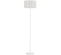 Lámpara de pie HOMCOM, lámpara de pie con casquillo E27, con pantalla ondulada lámpara de pie con interruptor de pie para salón, dormitorio, ex ombillas, blanco