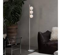 Lámpara de pie IDEAL LUX Binomio, blanca, altura 160 cm, metal, 3 luces.