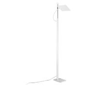 Perenz Lámpara de pie LED para salón blanca, 24 W, 2160 lm, altura regulable y orientable 340°, interruptor de encendido/apagado, CCT y atenuador de pedal