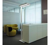 Lámpara de pie LED con sensor MAULjuvis, blanco, 196 cm, base, atenuable