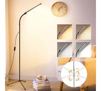 Lámpara de pie LED con temperatura y brillo de color ajustables, luz de trabajo de pie para extensiones de pestañas, sala de estar y dormitorio