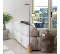 Lámpara de pie LED GOOD & MOJO Okinawa, de 2 luces, color natural, 146 cm,