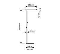 Lámpara de pie LED MAULjaval, negro, 196 cm, base atenuable