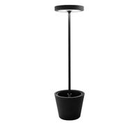 Lámpara de pie LED Poldina Reverso Solar L negra, 11,7W, 156 cm, solar y recargable - Zafferano