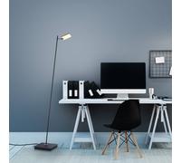 Lámpara de pie LED PURE Mira, negro perla, con control remoto