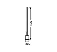 Lámpara de pie LED WiFi CORNER SLIM de OSRAM SMART+, negro RGB CCT