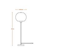 Lámpara de pie LEDVANCE «Ball», altura 116 cm, marrón, cartón ondulado, E27