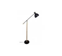 Abrila Biel Negro/Haya - Lámpara Pie Salón Moderno 1Xe27